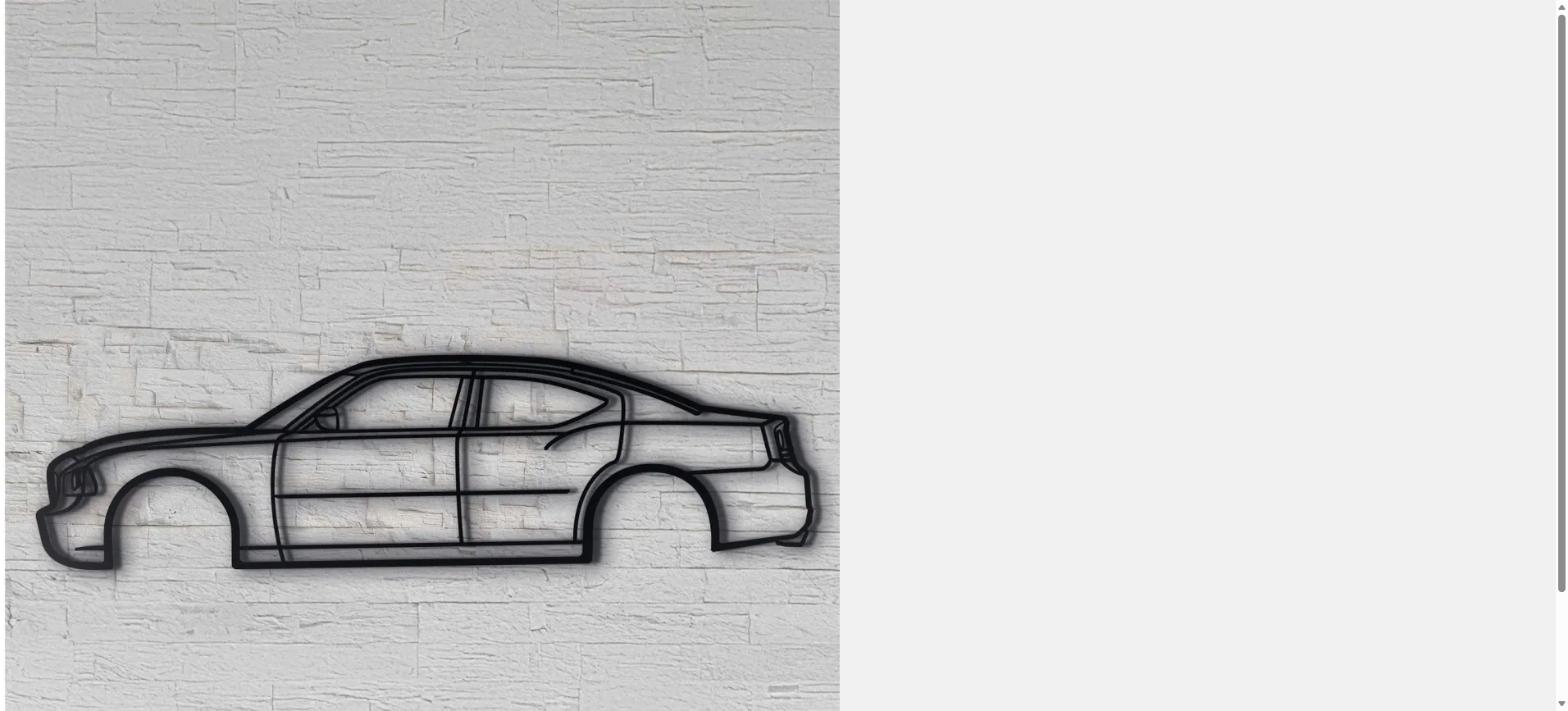Car silhouette wall art design cut on CNC and laser cutting machine