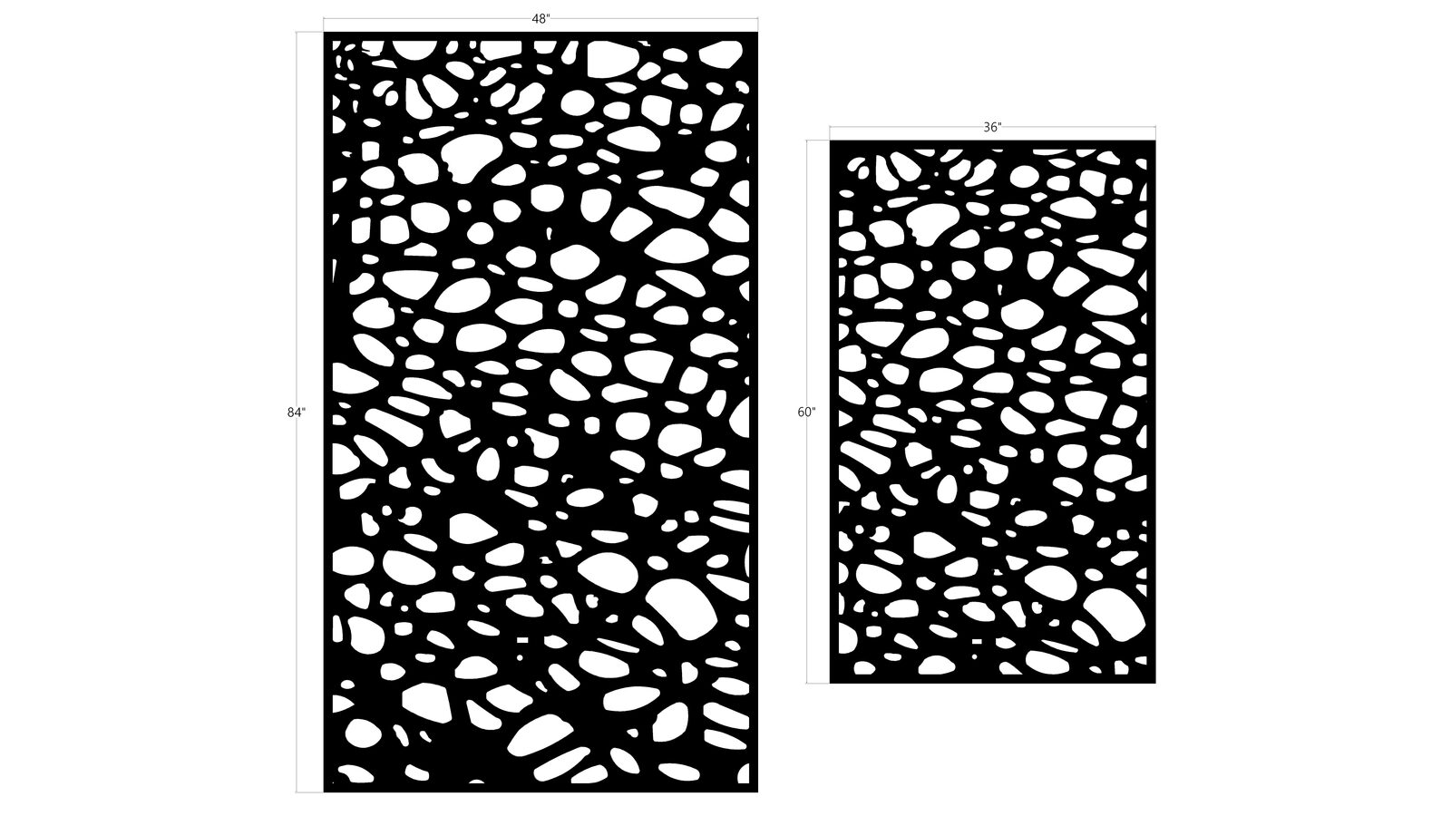 Terrazzo style pebble pattern panel vectorized for CNC cutting